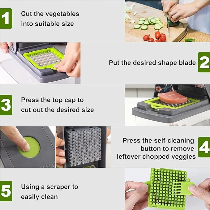 16 in 1 Vegetable Cutter – Multi‑Function Kitchen Chopper with Storage Box