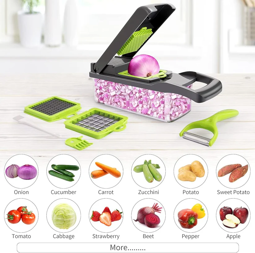 16 in 1 Vegetable Cutter – Multi‑Function Kitchen Chopper with Storage Box